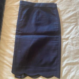 Navy blue pencil skirt